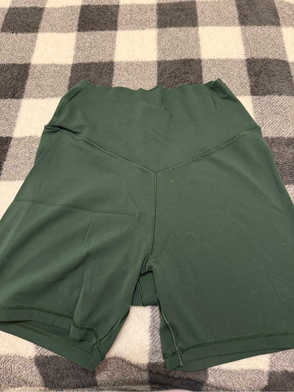 aerie Forest Green V-Waist Bike Shorts
